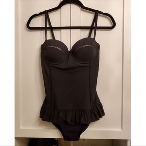 Tory Burch Black One Piece Bathing Suit